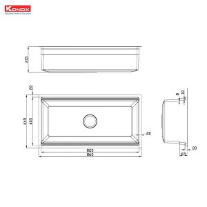 Alternative view of Undermount Sink KN8644SU Dekor