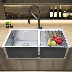 Alternative view of Chậu 2 hố lệch EM 8245 U