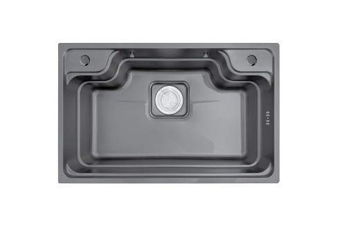Chậu đơn VP 780 B (Inox 304 sần chống xước, Nano đen) - Image 2