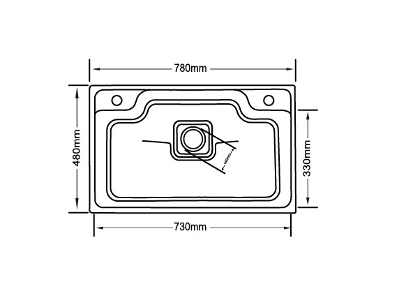Chậu đơn VP 780 B (Inox 304 sần chống xước, Nano đen) - Image 3