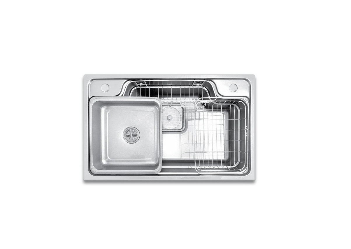 Chậu đơn VP 780 (Inox 304 sần hạt gạo)